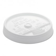 Dart White Plastic Sip Thru Lids For 10, 12 oz Foam Cups - 1000 pcs