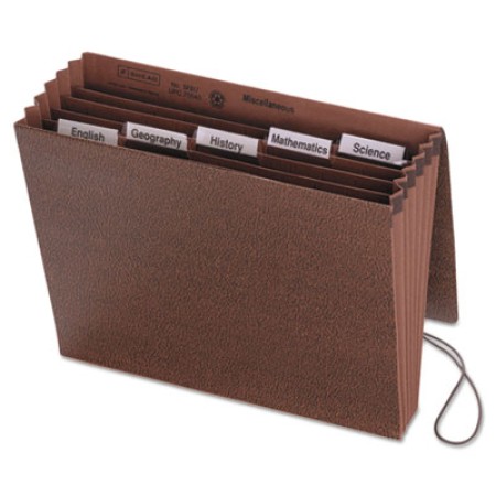 Six-Pocket Subject File with Insertable Tabs, 5.25