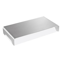 Slim Aluminum Monitor Riser, 15 3/4 x 8 1/4 x 2 1/2, Silver