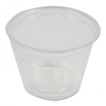 Souffle/Portion Cups, 1  oz., Polypropylene, Clear, 2500/Carton
