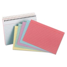 Spiral Index Cards, 4 x 6, 50 Cards, Assorted Colors