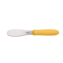 CAC China SPSP-4YL Yellow Serrated  Spreader with Plastic Handle 3-7/8&quot;