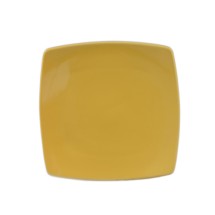 CAC China R-FS16-Y Clinton Square Flat Plate Yellow 10 1/2&quot; - 1 doz
