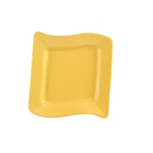 CAC China SOH-21-Y Soho Yellow Square Plate 12&quot; - 1 doz