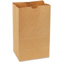 Squat Grocery Paper Bags, Heavy-Duty, Kraft, #20, 8-1/4&quot; x 5-15/16&quot; x14-3/8&quot;, 500/Bags