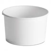 Chinet White Squat Paper Food Container, 8-10 oz., 1000/Carton