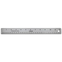 Stainless Steel Ruler, Standard/Metric, 6