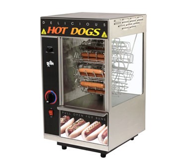 Star 174CBA Rotisserie Hot Dog Broiler, 18 Dogs/12 Buns