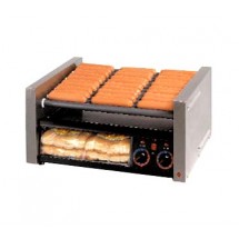 Star 30CBBC Grill-Max Hot Dog Roller Grill with Chrome-Plated Rollers and Bun Holder with Clear Door, 30 Hot Dogs/32 Buns