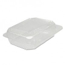 Dart StayLock Clear Plastic Hinged Lid Containers, 6&quot; x 2 1/10&quot; x 7&quot;, -  250 pcs