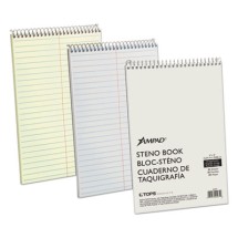 Steno Books, Gregg Rule, 6 x 9, Maroon Cover, 80 Green Tint Sheets, 6/Pack