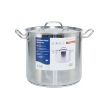 CAC China STKP-16 Stainless Steel Stock Pot with Lid  16 Qt. - 1 set