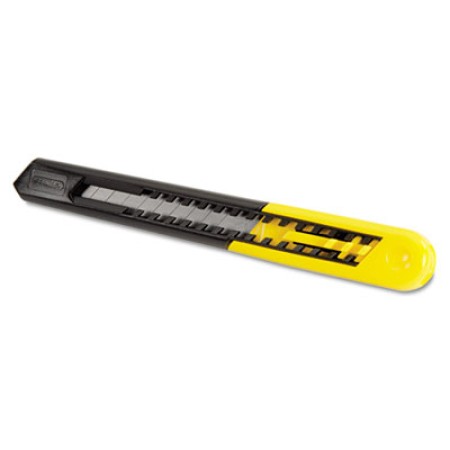 Straight Handle Knife with Retractable 13 Point Snap-Off Blade, Yellow/Gray