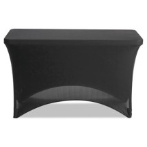 Stretch-Fabric Table Cover, Polyester/Spandex, 30" x 72", Black
