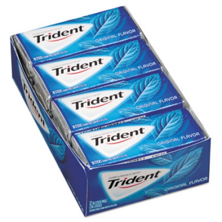 Trident Sugar-Free Gum, Original Mint, 14 Sticks/Pack, 12 Pack/Box