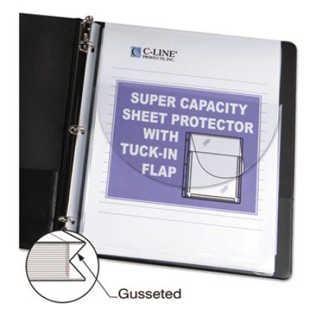Super Capacity Sheet Protectors with Tuck-In Flap, 200