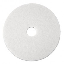 Super Polish Floor Pad 4100, 20" Diameter, White, 5/Carton