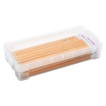 Super Stacker Pencil Box, Clear, 8 1/4 x 3 3/4 x 1 1/2