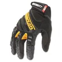 SuperDuty Gloves, Medium, Black/Yellow, 1 Pair