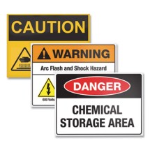 Surface Safe Removable Label Safety Signs, Inkjet/Laser Printers, 7 x 10, White, 15/Pack