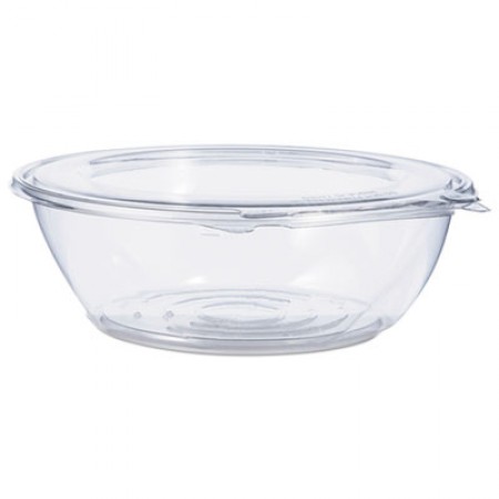Dart Tamper-Resistant, Tamper-Evident Clear Bowls with Flat Lid, 48 oz. - 100 pcs