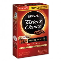 Taster's Choice House Blend Instant Coffee, 0.1 oz. Stick, 6/Box, 12Box/Carton