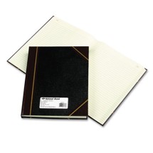 Texthide Record Book, Black/Burgundy, 150 Green Pages, 10 3/8 x 8 3/8