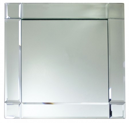 The Jay Companies 1330052 Square Glass Mirror Charger Plate 13" x 13"