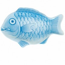Thunder Group 1200CFB Blue Fish Shape Melamine Platter 12&quot; - 1 doz