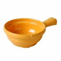 Thunder Group CR305YW Yellow Melamine Soup Bowl with Handle 10 oz. - 1 doz.