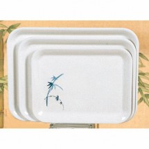 Thunder Group 0901BB Blue Bamboo Melamine Small Tray 13-1/8&quot; x 10-1/4&quot;