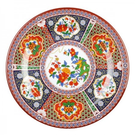 Thunder Group 1006TP Round Peacock Plate 6" - 1 doz