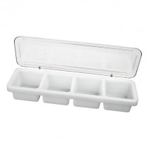 Thunder Group PLBC004P 4 Compartment Bar Caddy With Cover 18" x 5" x 3