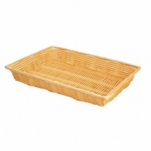 Thunder Group PLBN1611T Plastic Hand-Woven Basket With Handle 16&quot; x 11&quot;