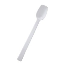 Thunder Group PLBS010WH White Polycarbonate 3/4 oz. Buffet Spoon 10&quot;  - 1 doz