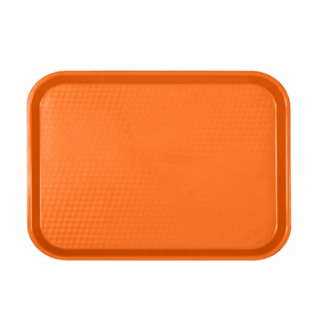 Thunder Group PLFFT1014RR Orange Plastic Fast Food Tray 10-1/2" x 13-5/8"