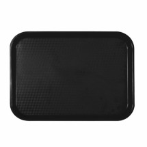 Thunder Group PLFFT1216BK Black Plastic Fast Food Tray 12&quot; x 16-1/4&quot;