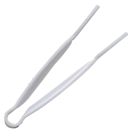 Thunder Group PLFTG006WH White Polycarbonate Flat Grip Serving Tongs 6"