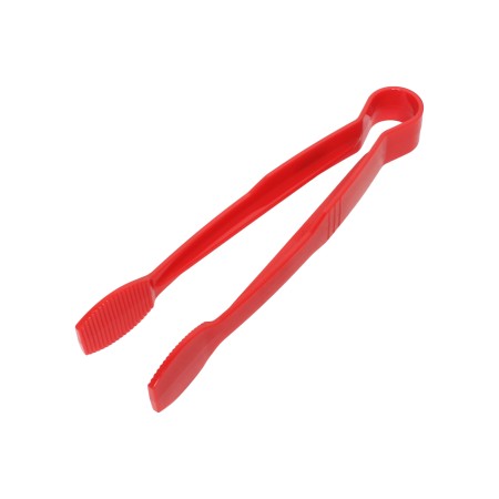 Thunder Group PLFTG012RD Red Polycarbonate Flat Grip Serving Tongs 12"