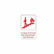 Thunder Group PLIS6904RD IN CASE OF FIRE DO NOT USE ELEVATOR USE STAIRWELL Sign