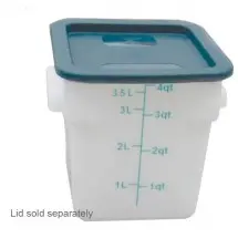 Thunder Group PLSFT004PP White Square Storage Container 4 Qt.