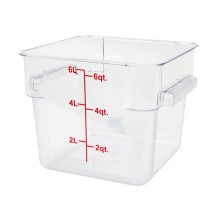 Thunder Group PLSFT006PC Clear Square Storage Container 6 Qt.
