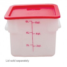 Thunder Group PLSFT006PP White Square Storage Container 6 Qt.