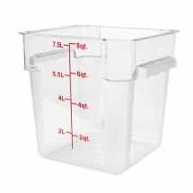 Thunder Group PLSFT008PC Clear Square Storage Container 8 Qt.