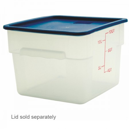 Thunder Group PLSFT012PP White Square Storage Container 12 Qt.