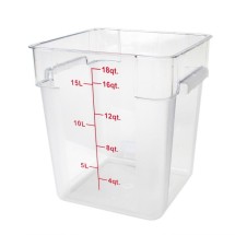 Thunder Group PLSFT018PC Clear Square Storage Container 18 Qt.
