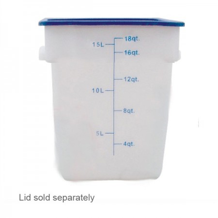 Thunder Group PLSFT018PP White Square Storage Container 18 Qt.