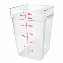 Thunder Group PLSFT022PC Clear  Square Storage Container 22 Qt.