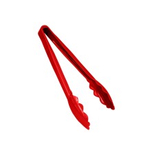 Thunder Group PLSGTG006RD Red Polycarbonate Scallop Grip Tongs 6&quot;