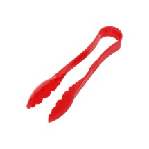 Thunder Group PLSGTG009RD Red Polycarbonate Scallop Grip Tongs 9&quot;